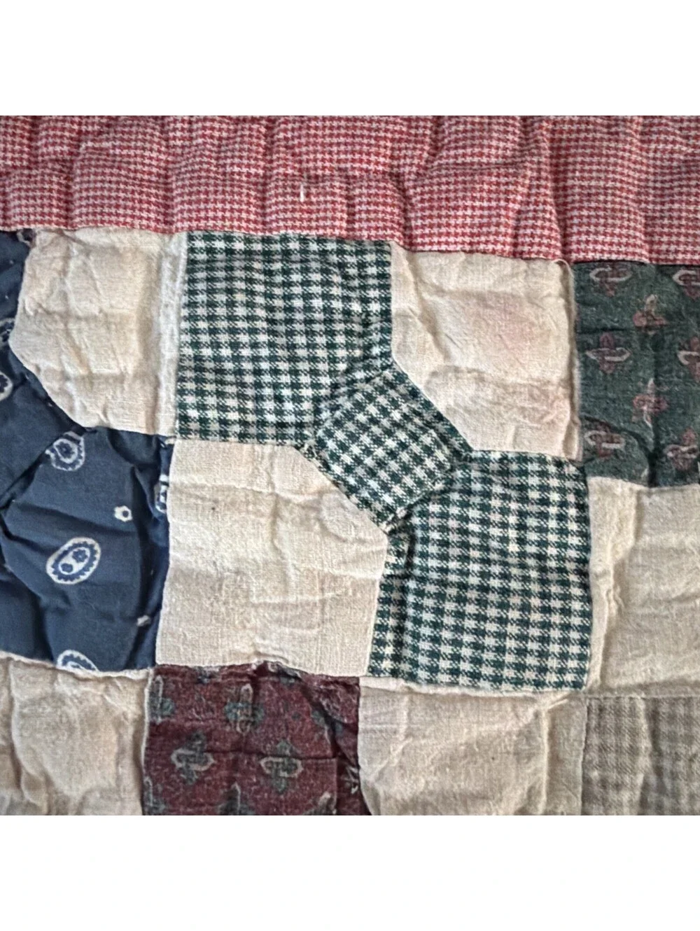 VTG Quilt Table Centerpiece Bow Tie Candle Mat Wall Hang Country Farm Primitive